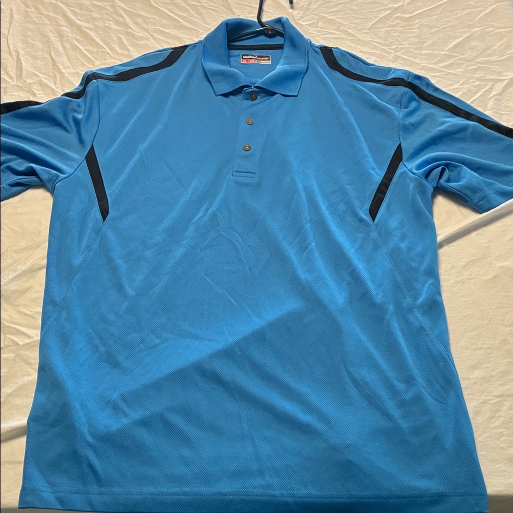 Grand Slam Bright Blue Polo with Black Accents